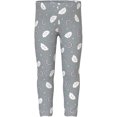 Name It Grey Melange Rainbow Clouds Nmfdavina Aop Swe Leggings Bru