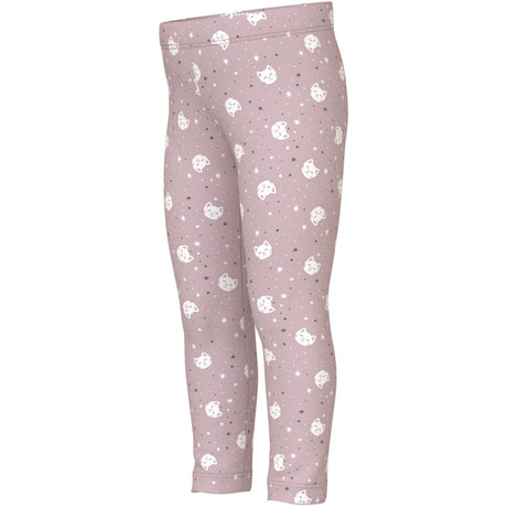 Name It Keepsake Lilac Yin Yang Cats Nmfdavina Aop Swe Leggings Bru