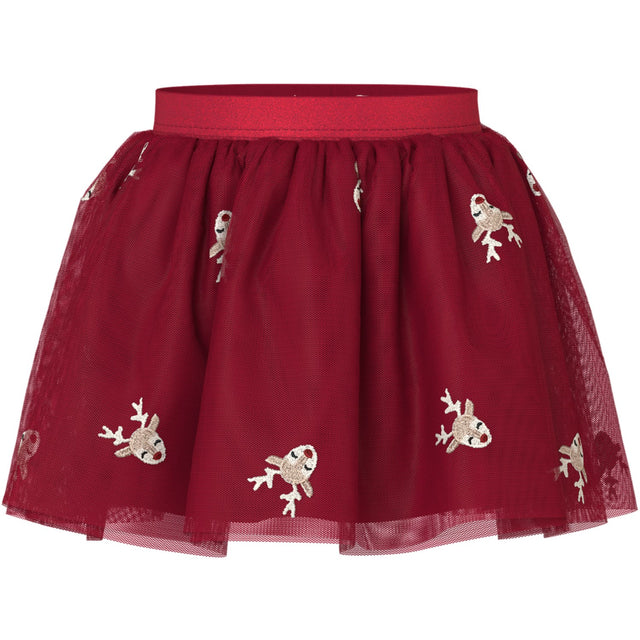 Name It Jester Red Reindeer Nmfveross Tulle Skirt