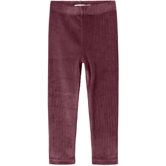 Name It Burgundy Nmfveloa Velvet Leggings