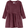 Name It Burgundy Nmfveloa Ls Velvet Dress