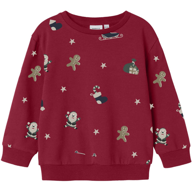 Name It Jester Red Nmnrohom Ls Nreg Sweat Bru