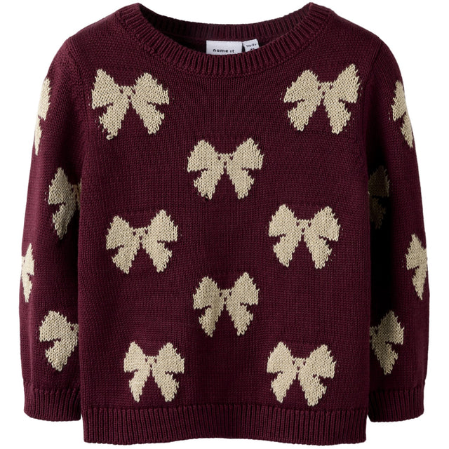 Name It Burgundy Nmfrekka Ls Knit