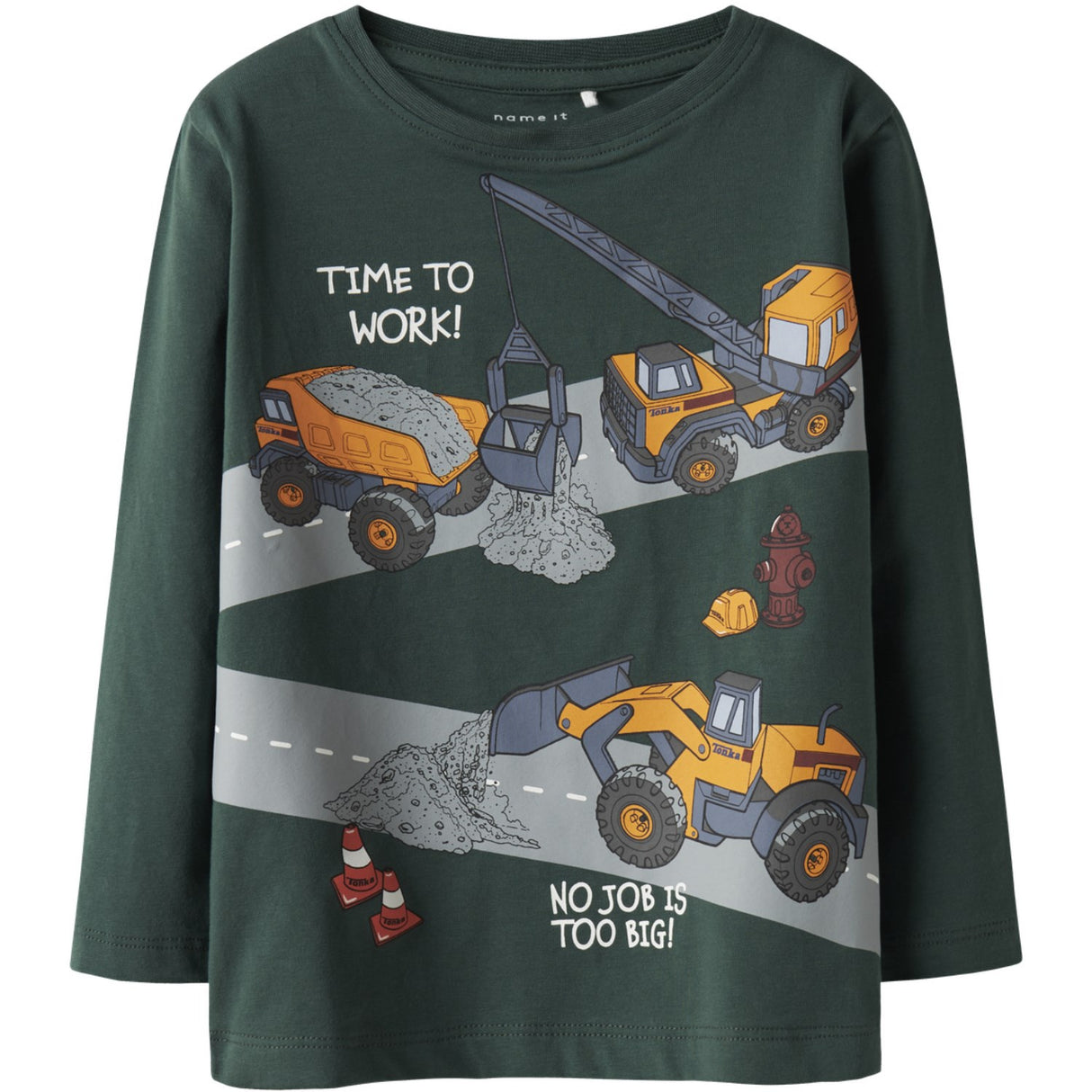 Name It Bistro Green Nmmofek Tonka Ls Nreg Top Cplg