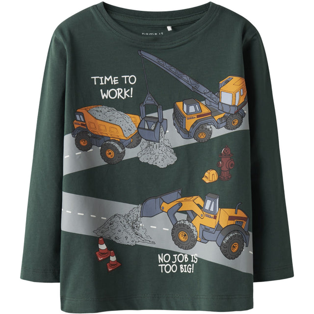 Name It Bistro Green Nmmofek Tonka Ls Nreg Top Cplg