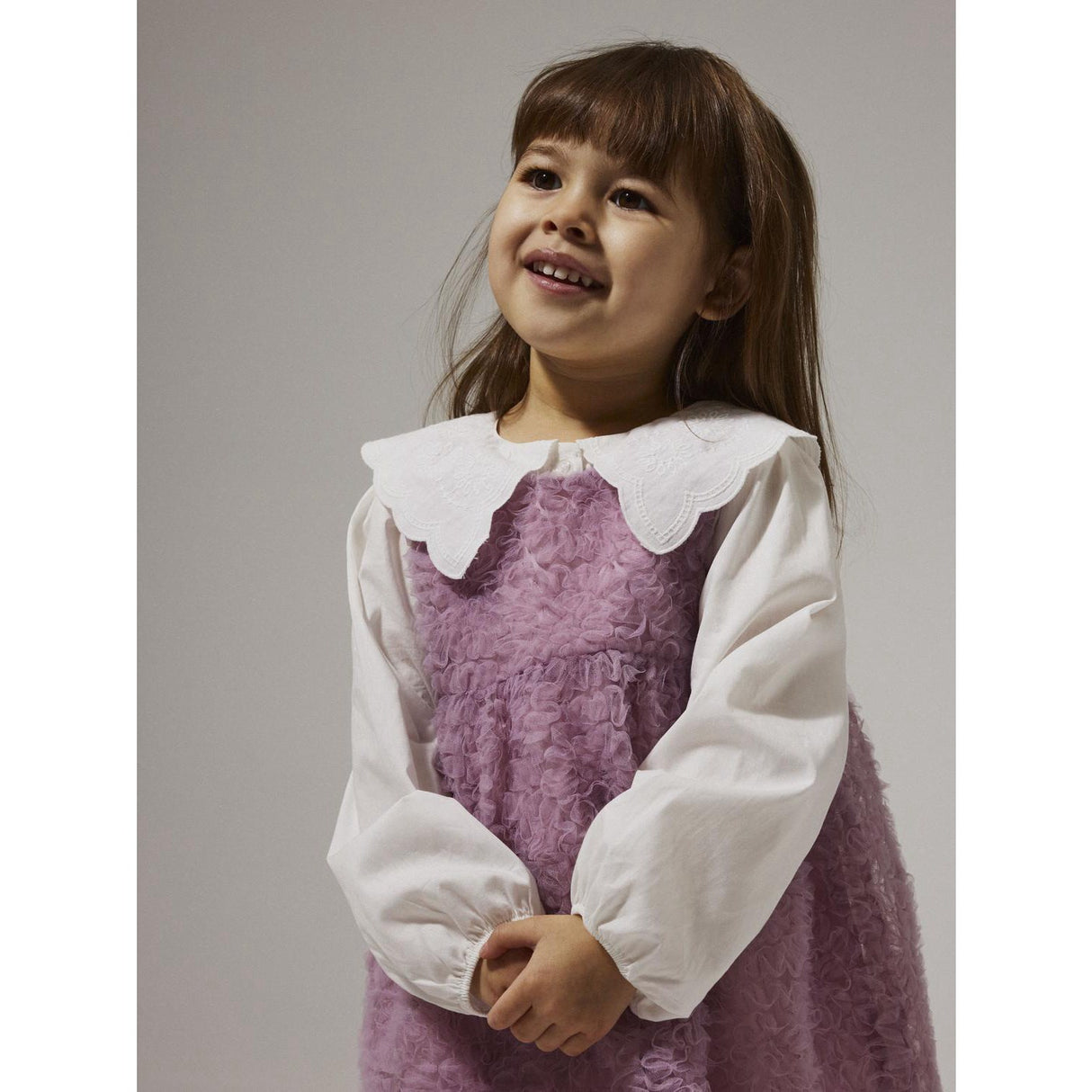 Name It Bright White Nmfrollaring Ls Shirt