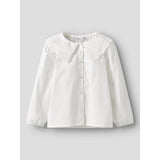 Name It Bright White Nmfrollaring Ls Shirt