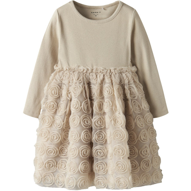 Name It Cement Nmfsykia Tulle Ls Dress