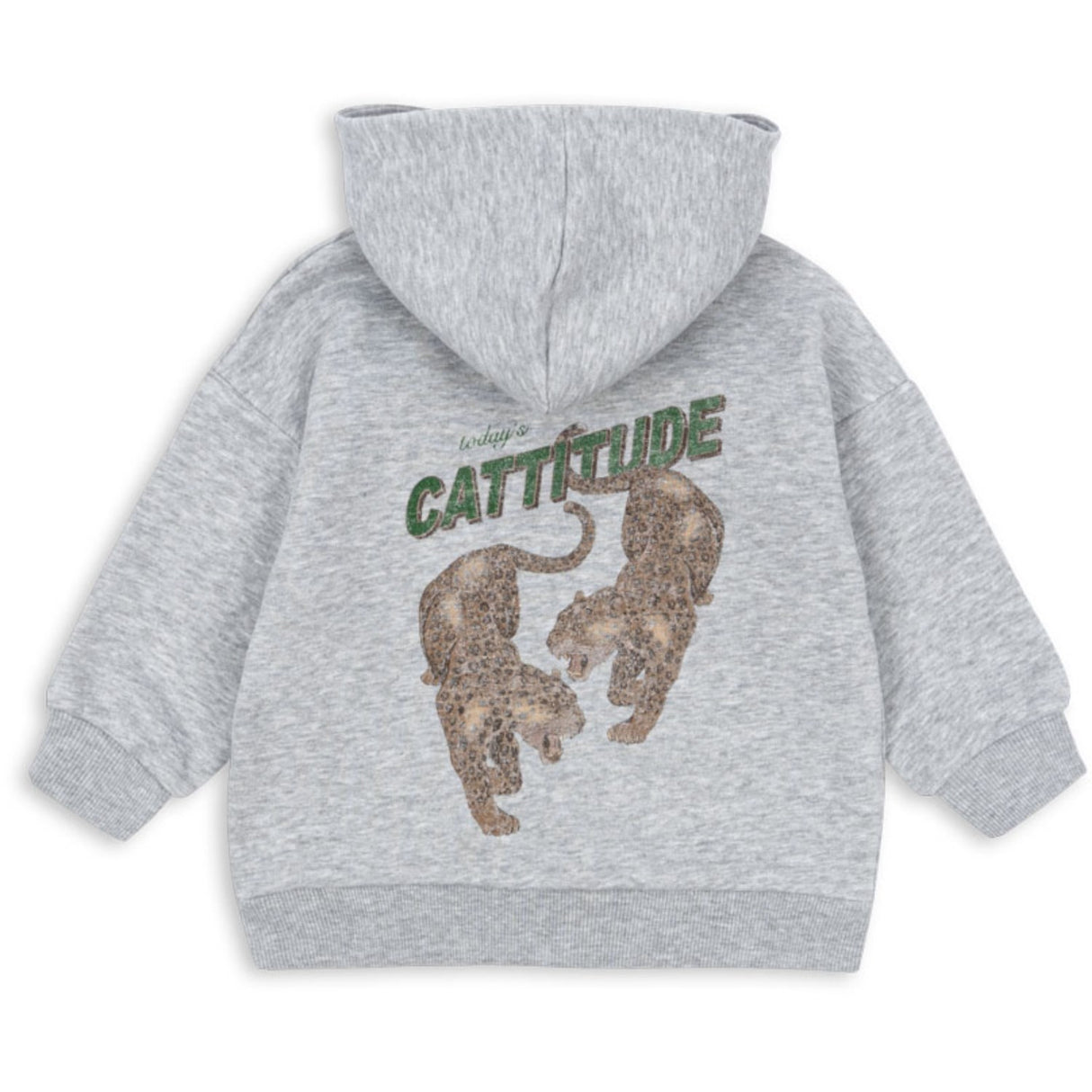 Konges Sløjd Grey Melange Lou Sweat Zip Hætte Ocs