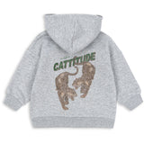 Konges Sløjd Grey Melange Lou Sweat Zip Hætte Ocs