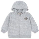 Konges Sløjd Grey Melange Lou Sweat Zip Hætte Ocs