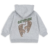 Konges Sløjd Grey Melange Lou Sweat Zip Hætte Ocs