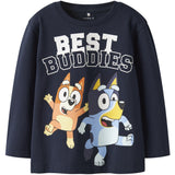 Name It Navy Blazer Nmmodin Bluey Ls Nreg Top Box Sky