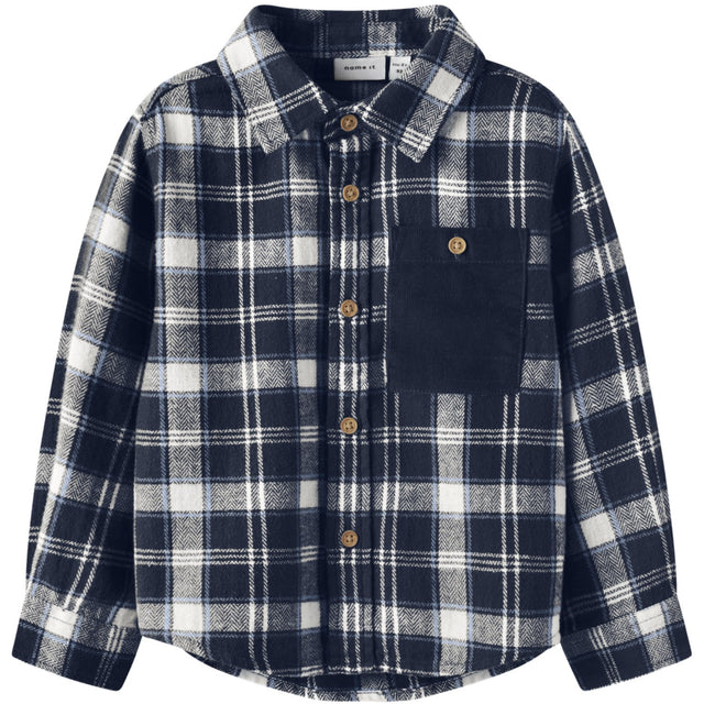 Name It Navy Blazer Nmmsanto Ls Nreg Shirt