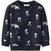 Name It Navy Blazer Nmmsofus Ls Nreg Sweat Bru