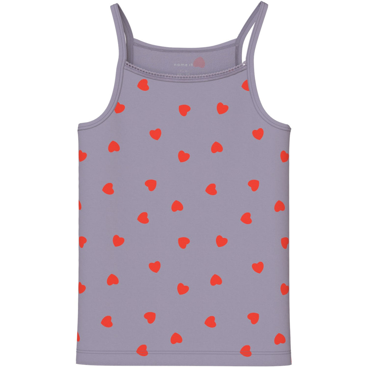 Name It Lavender Gray Nkfstrap Top 2P Lavender Hearts Noos