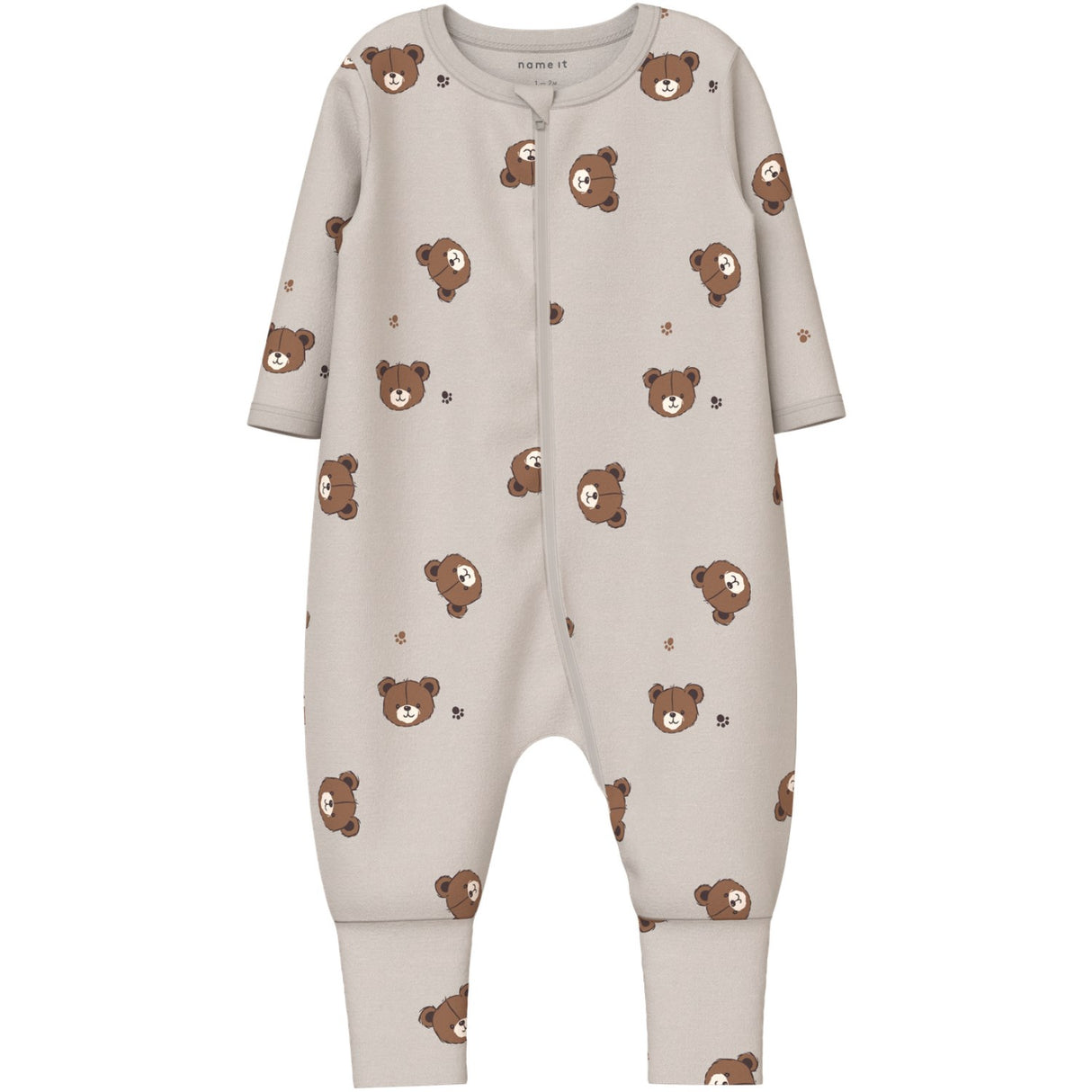 Name It Pumice Stone Nbnnightsuit 2P Zip Ff Pumice Bjørn Noos