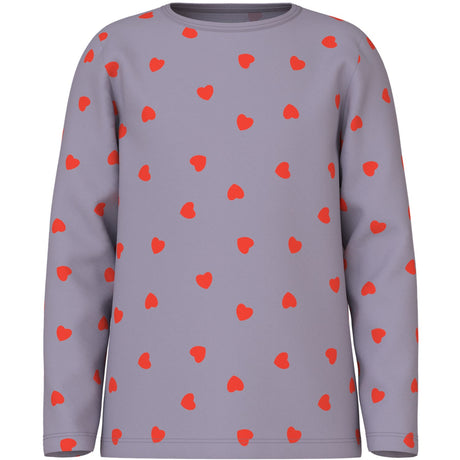 Name It Lavender Gray Nkfnightset Lavender Hearts Noos