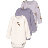 Name It Lilac Marble Nbfbody 3P Ls Lilac Marble Deer Noos