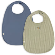 Konges Sløjd Tea Stripe/Flint Stone 2 Pak Dinner Hagesmæk