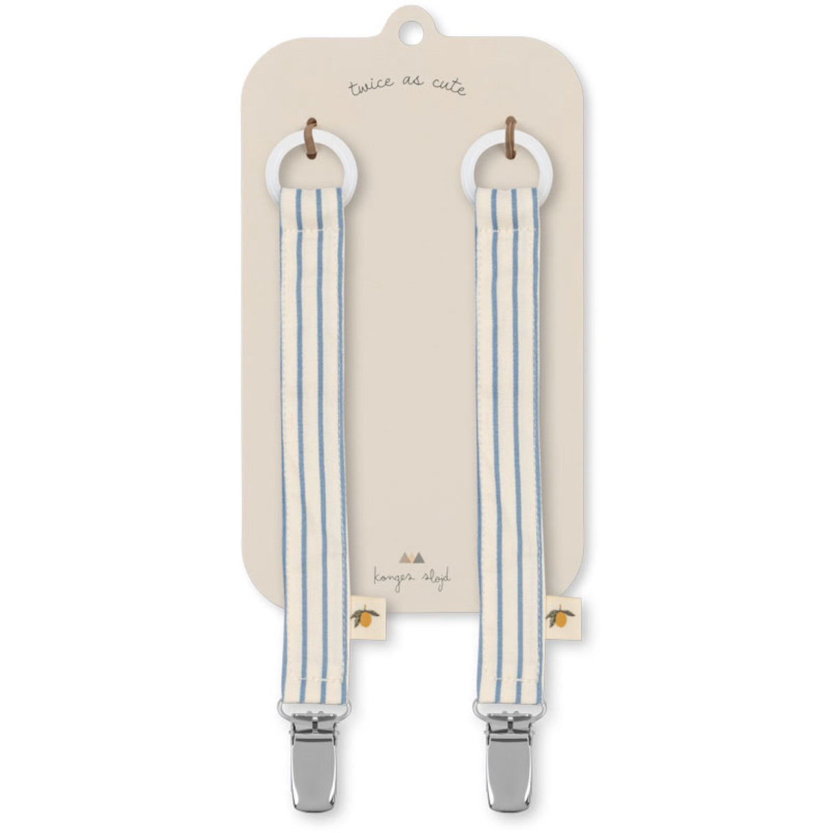 Konges Sløjd Stripe Bluie 2 Pak Suttesnor