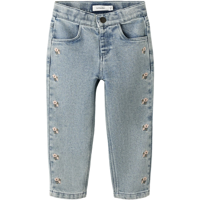 Lil'Atelier Medium Blue Denim Flower Emb Nmfdarlee Doa Loose Jeans 4499-Se Lil