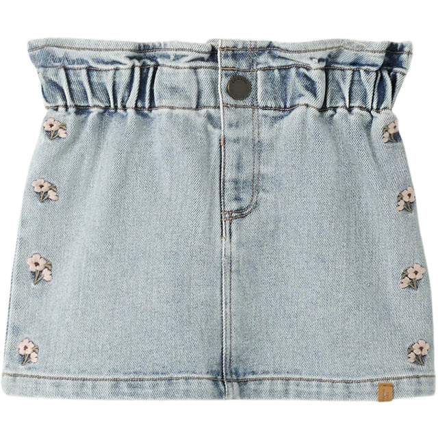 Lil'Atelier Medium Blue Denim Flower Emb Nmfdarlee Doa Dnm Nederdel 4499-Se Lil
