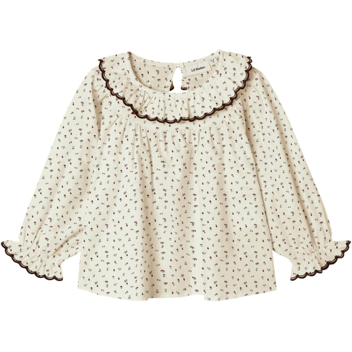 Lil'Atelier Turtledove Red Dahlia Nmfrasia Ls Loose Skjorte Lil