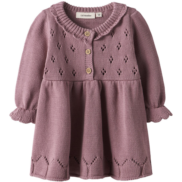 Lil'Atelier Nostalgia Rose Nbframla Lia Ls Strik Kjole Lil