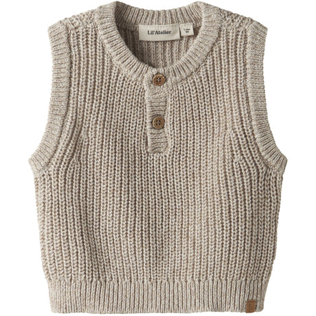 Lil'Atelier Oxford Tan Melange Nbmrokko Strik Vest Lil
