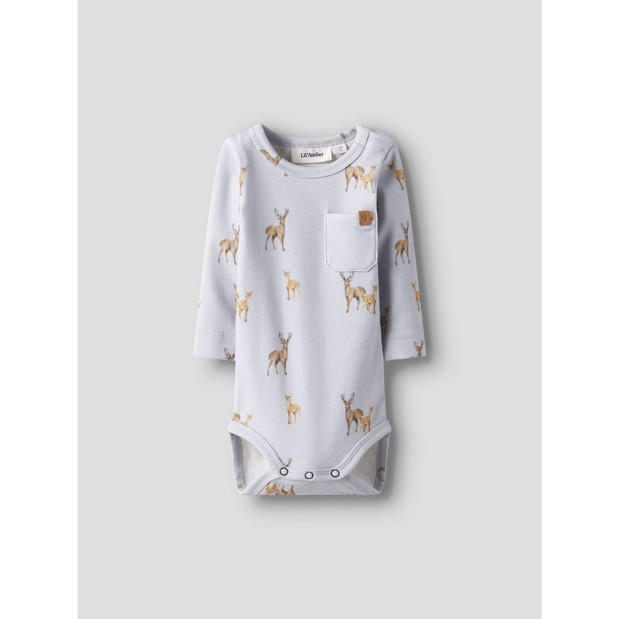 Lil'Atelier Gray Dawn Deer Nbmlayo Geo Ls Slim Body Lil