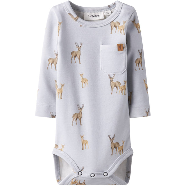 Lil'Atelier Gray Dawn Deer Nbmlayo Geo Ls Slim Body Lil