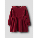 Lil'Atelier Red Dahlia Nmfsaga Sag Ls Kjole Lil