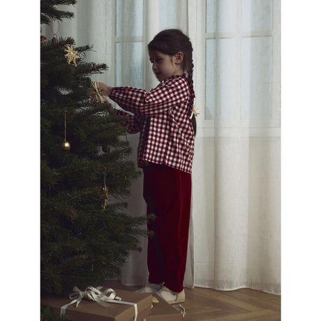 Lil'Atelier Red Dahlia Nmfrio Ls Loose Skjorte Lil