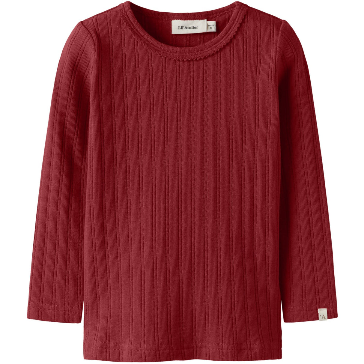 Lil'Atelier Red Dahlia Nmfrita Sig Ls Slim Top Lil