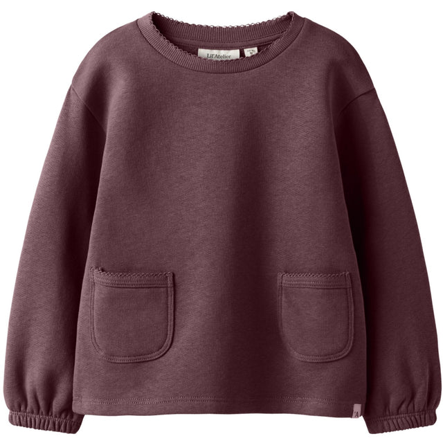 Lil'Atelier Catawba Grape Nmfkilano Rut Ls Loose Sweat Lil