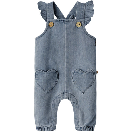 Lil'Atelier Medium Blue Denim Nbflulia Loose Dnm Overall 4017-Cj Lil