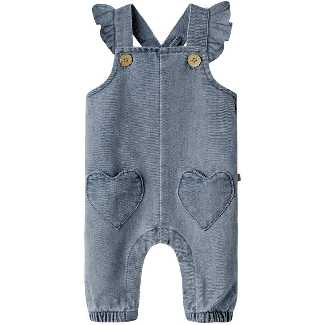 Lil'Atelier Medium Blue Denim Nbflulia Loose Dnm Overall 4017-Cj Lil