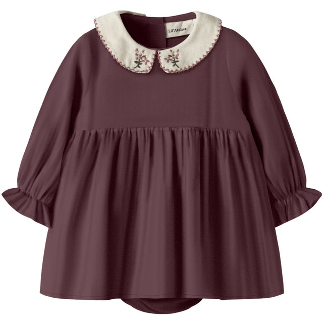 Lil'Atelier Catawba Grape Nbfrebel Ls Body Kjole Solid Lil