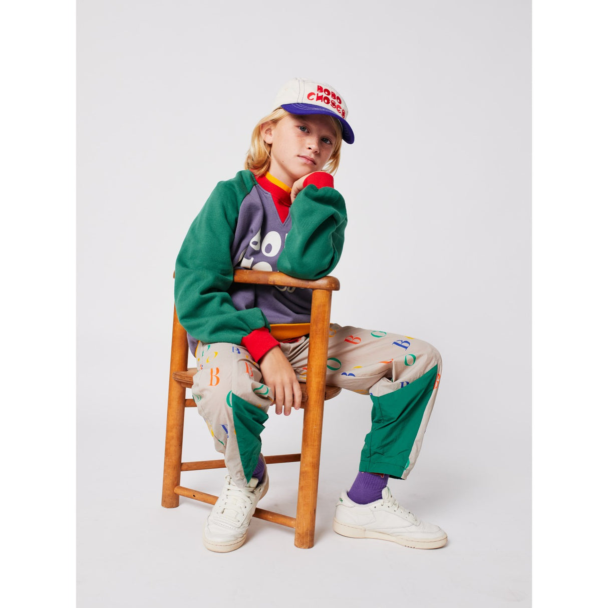 Bobo Choses Multicolor Farve Block Ranglan Sweatshirt