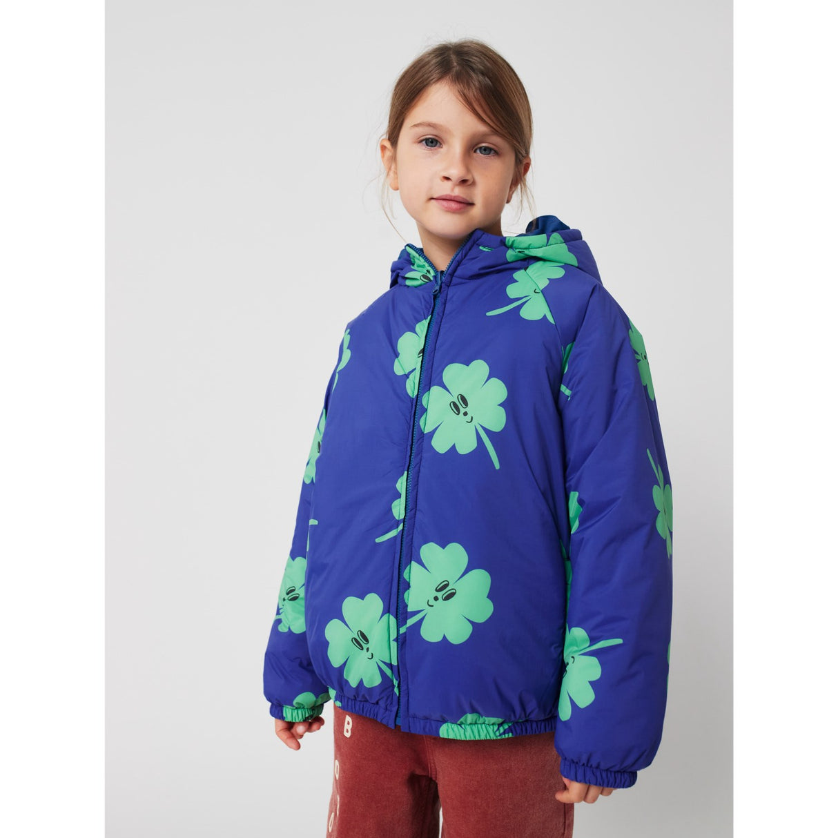 Bobo Choses Purple Lucky Clover All Over Vendbar Anorak