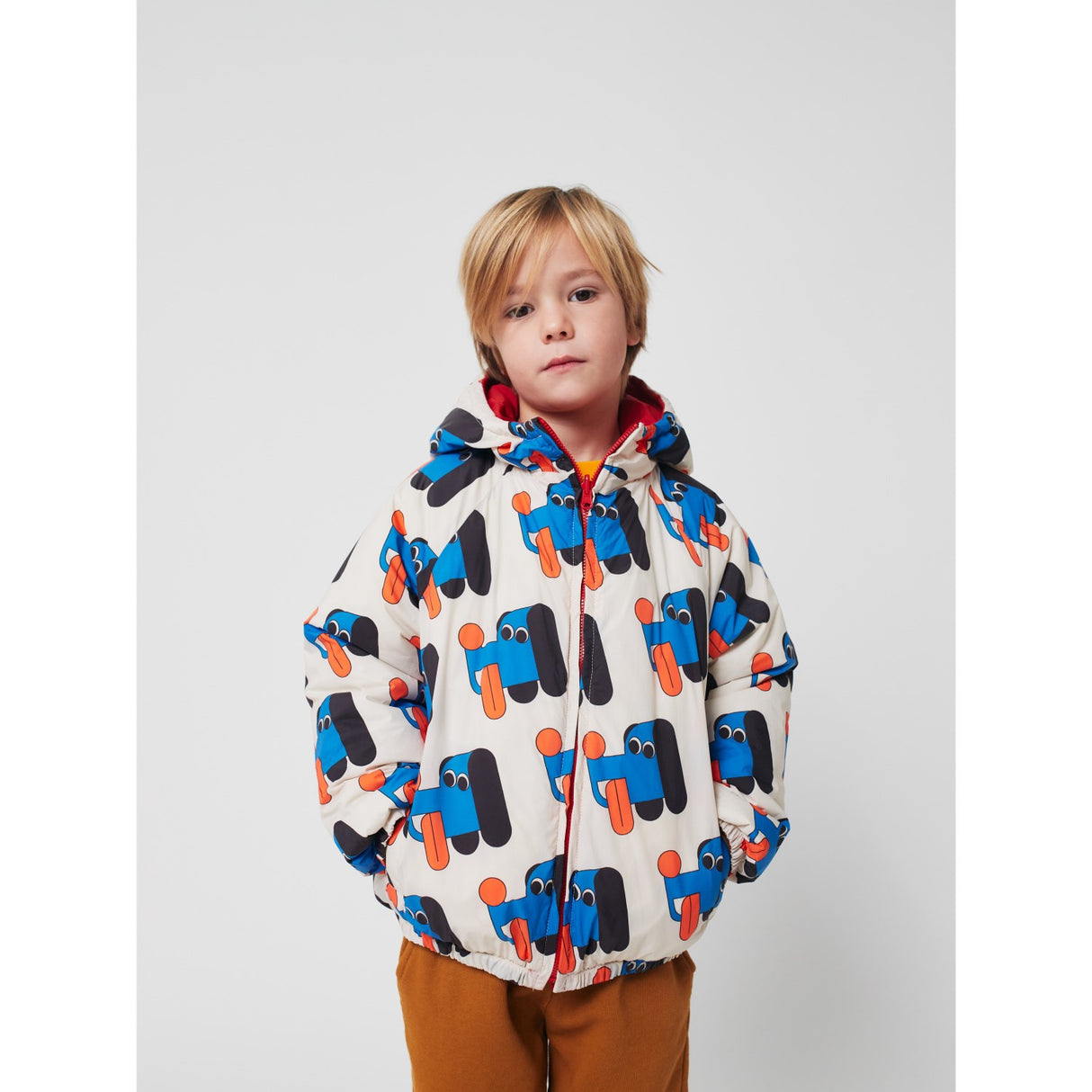 Bobo Choses Offwhite Doggy Mate All Over Reversible Anorak