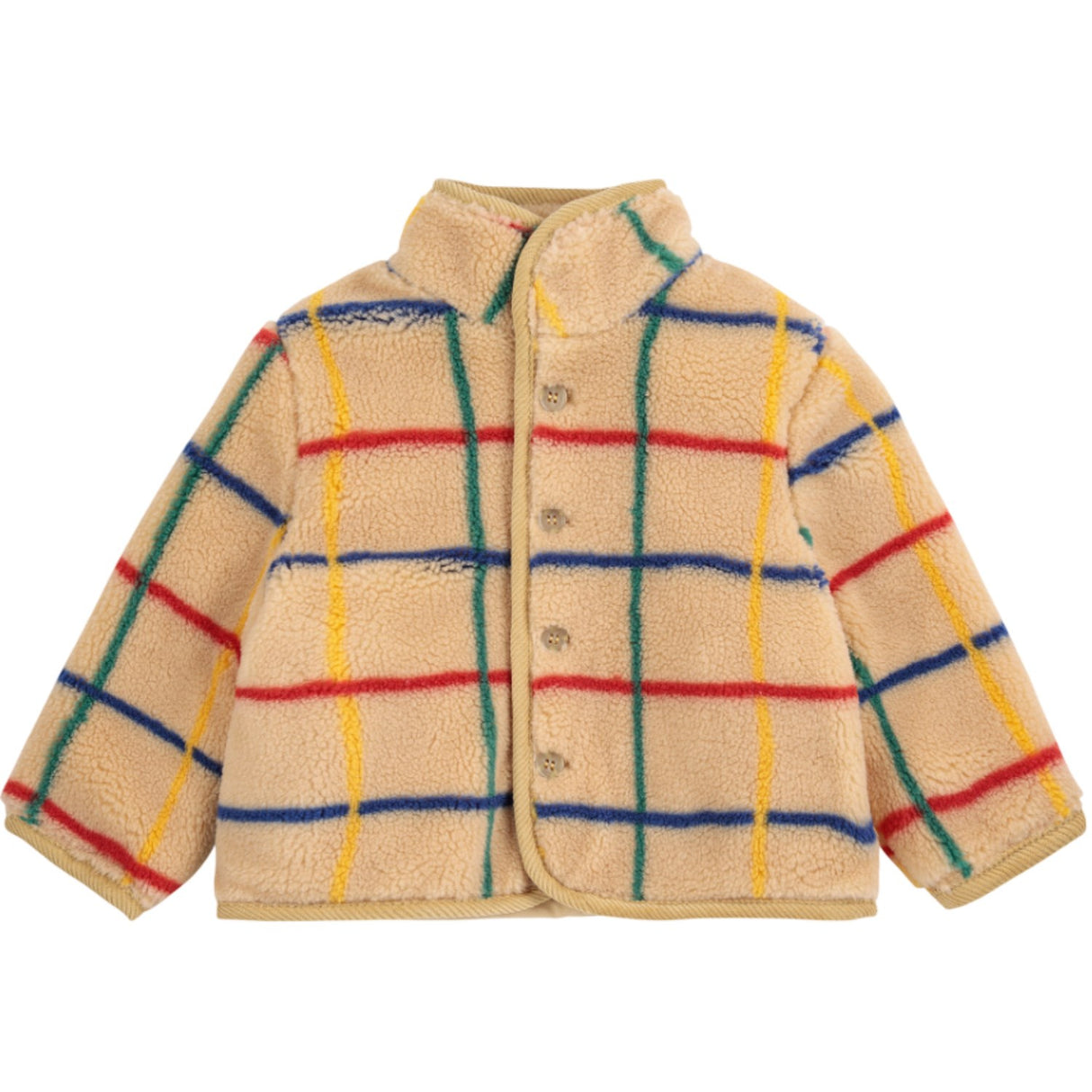 Bobo Choses Offwhite Stripe Farve Sheepskin Jakke