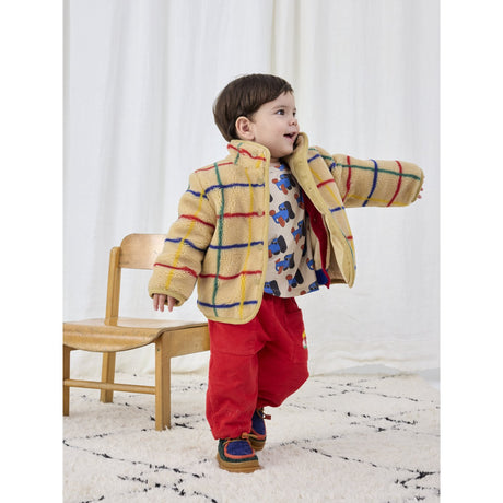 Bobo Choses Offwhite Stripe Farve Sheepskin Jakke