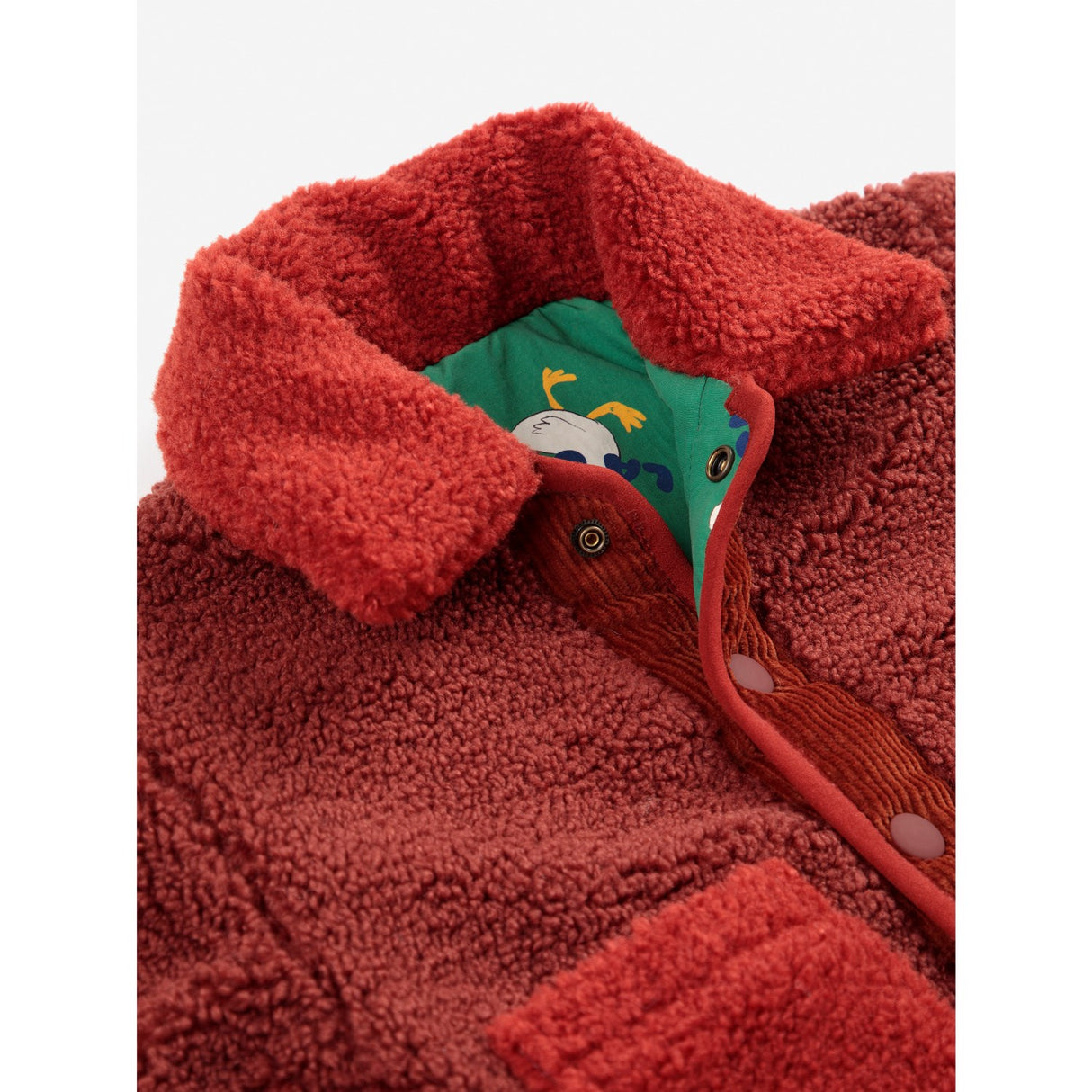 Bobo Choses Green La Oca All Over Vendbar Sheepskin Jakke