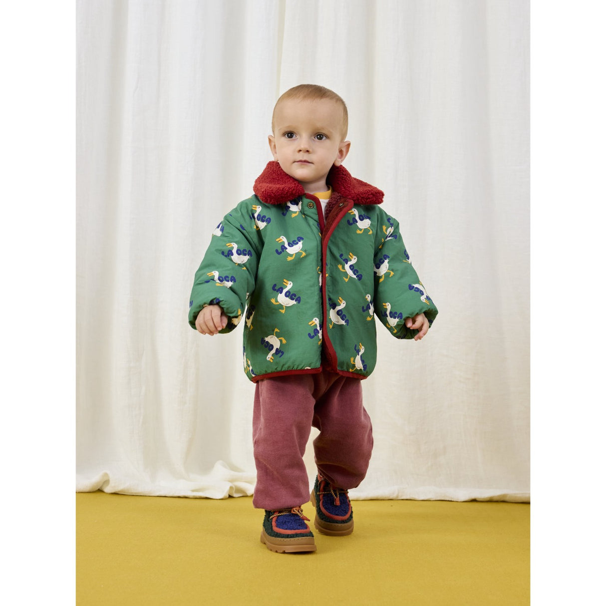 Bobo Choses Green La Oca All Over Vendbar Sheepskin Jakke