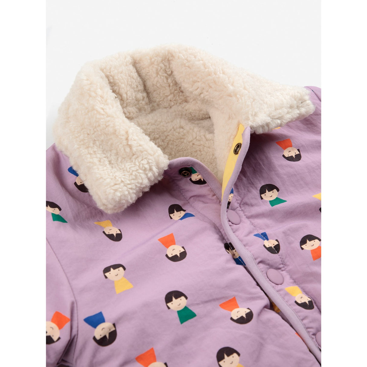 Bobo Choses Lavender Game Pawns All Over Vendbar Sheepskin Jakke