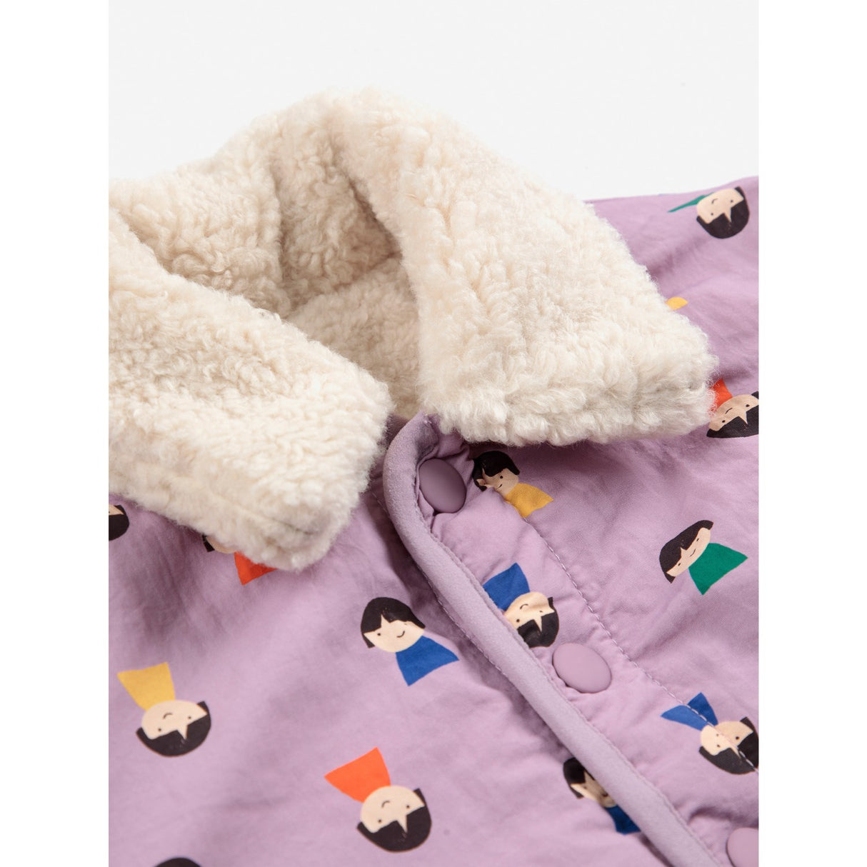 Bobo Choses Lavender Game Pawns All Over Vendbar Sheepskin Jakke