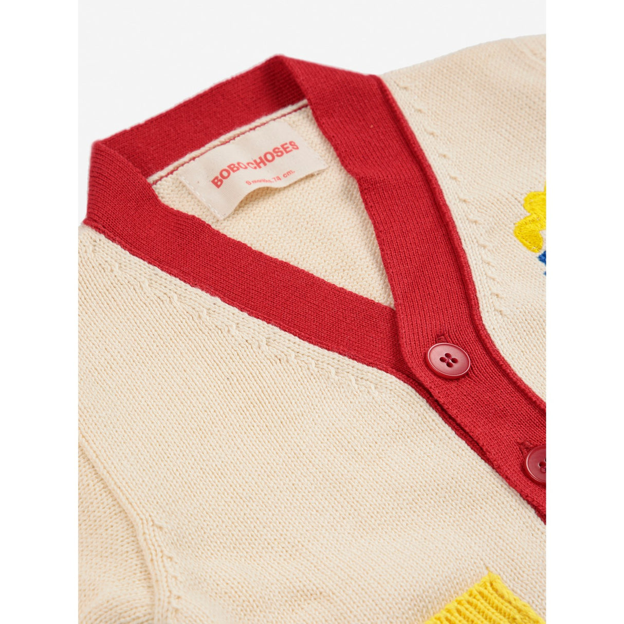 Bobo Choses Offwhite Bobo Choo Choo Farve Block Cardigan