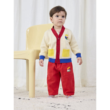 Bobo Choses Offwhite Bobo Choo Choo Farve Block Cardigan